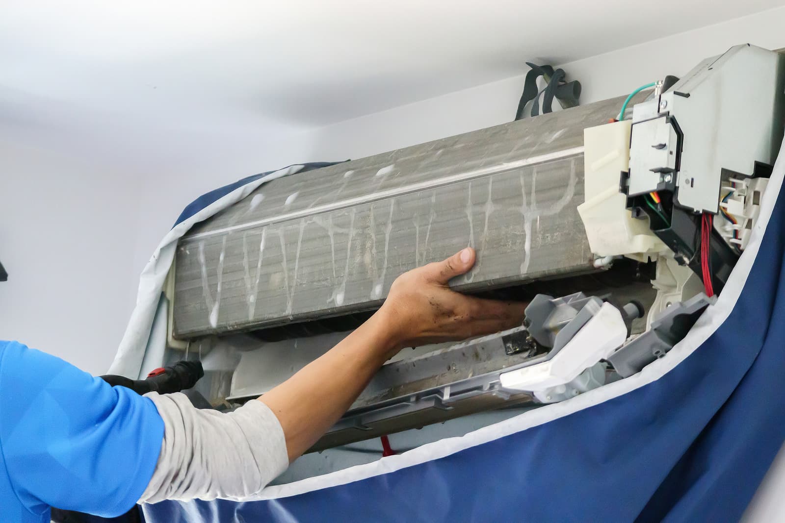 Modern aircon unit in a Malaysian home